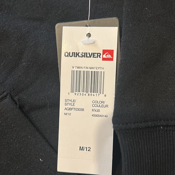Quicksilver black hoody size 12 - Picture 4 of 4